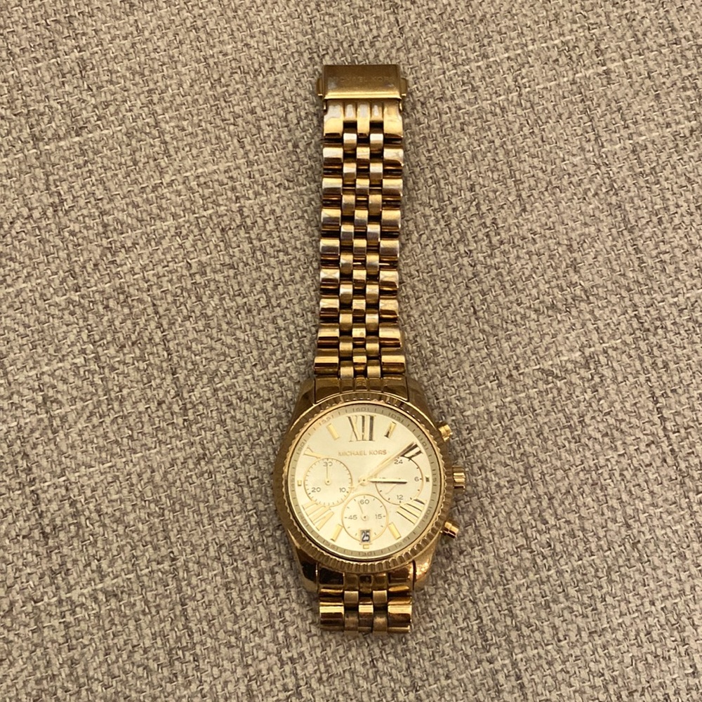 Michael Kors Women's Lexington Gold-Tone Watch MK5556